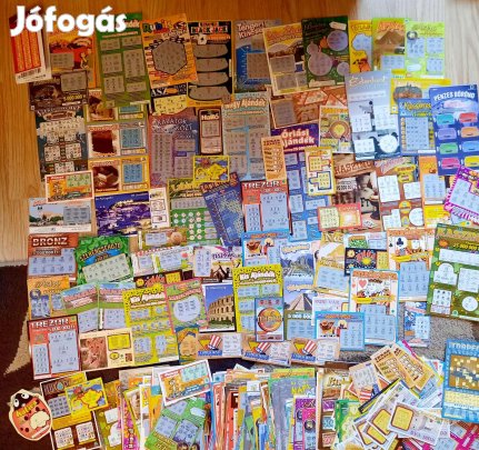 800 db-os régi kaparós sorsjegy gyűjtemény