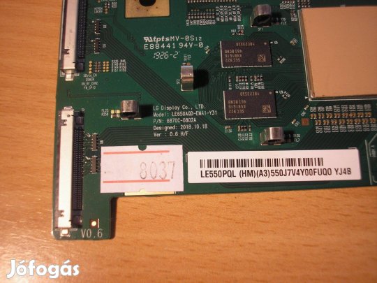 8037 Philips 55OLED804 55" LE550Pql Control 6870C-0802A LE650AQD-EMA1-