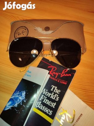 80' 62[]14 Bausch & Lomb Ray BAN USA L2846 Vybj Aviator napszemüveg