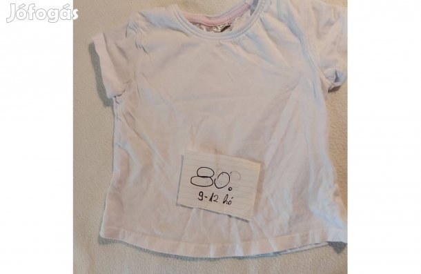 80-as méretű fehér kislány póló