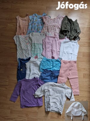 80-as méretű tavaszi-nyári kislány csomag
