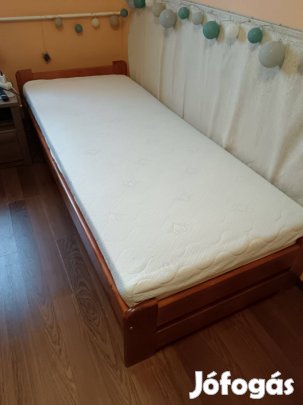 80x200 Masszív Fa Ágy + 20 cm-es Prémium COCO Matrac