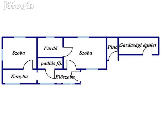 84 nm-es ház eladó Vízvár