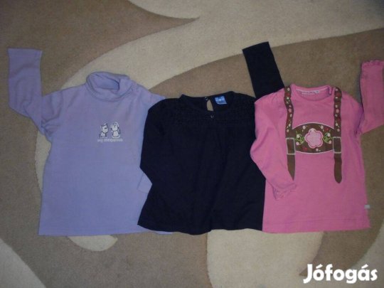 86-92-es lány pólócsomag 3 db-os 86