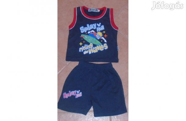 86-92-es ujjatlan pamut szett kisfiúnak