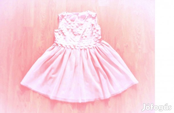 86/92 újszerű 1kéz F&F halpikkely mintás tüllszoknyás alkalmi ruha