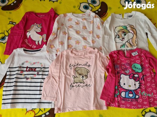 86-os 6 db-os kislány hosszúujju ruhacsomag