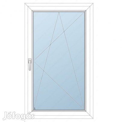 88x118 Műanyag ablak / Bukónyíló/, 3-rétegű üveg