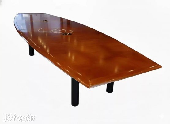 890x220cm tárgyalóasztal, konferencia asztal, barna színű - használt