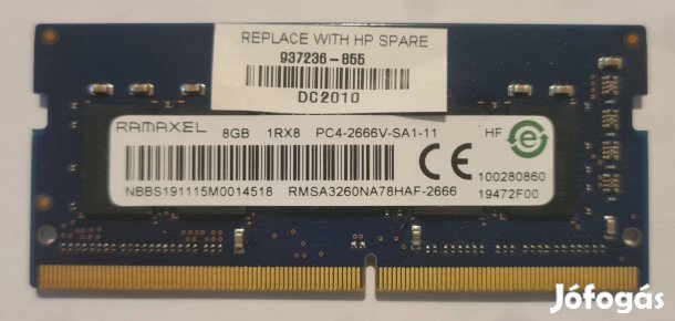 8GB DDR4 2666MHz Laptop RAM