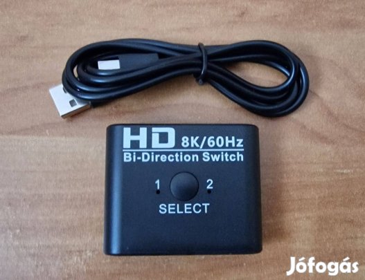 8K HDMI kétirányu kapcsolóelosztó 1x2/2x1 kétirányú HDMI 4K 120Hz kapc