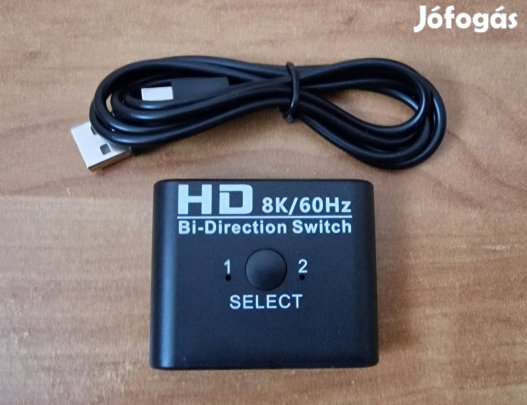8K HDMI kétirányu kapcsolóelosztó 1x2/2x1 kétirányú HDMI 4K 120Hz kapc
