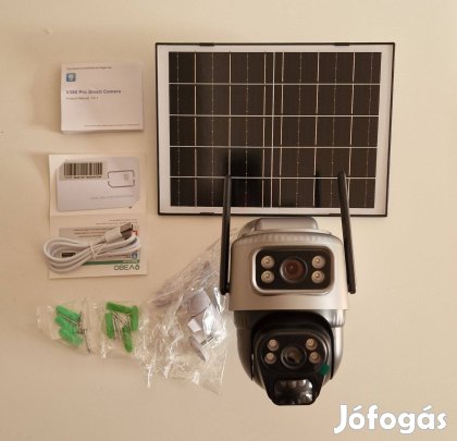 8MP 4K 4G SIM-es kültéri Solar kamera kettős lencse PIR emberi detektá