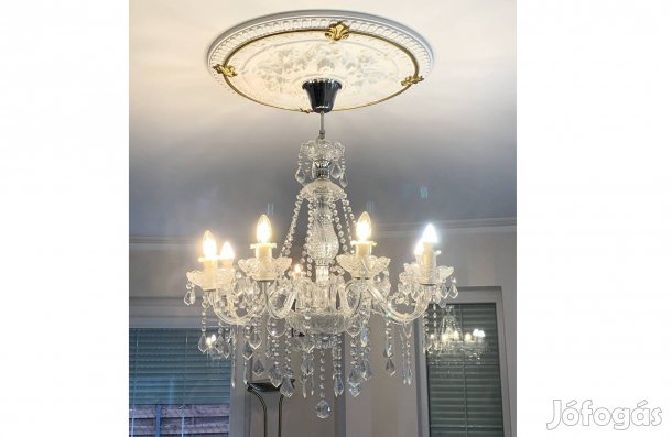 8 ágú ólomkristály csillár (Buttlersből) megkimélten