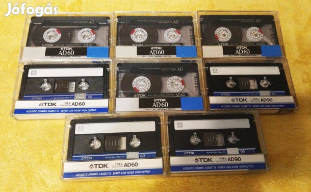 8 darab jó állapotú TDK Ad kazetták eladók!