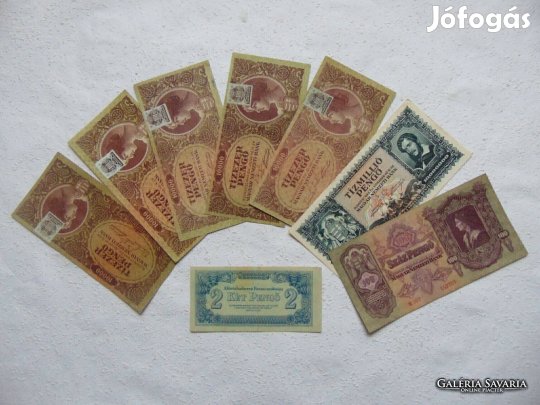 8 darab szép ropogós pengő bankjegy LOT ! 02 Kép szerinti szép állapo