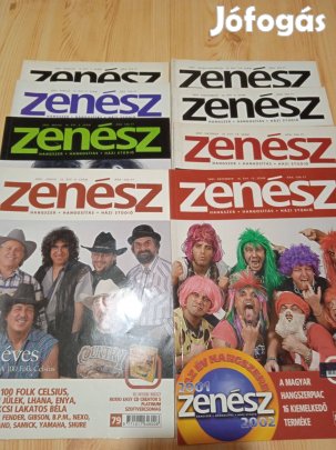 8 db Régi Zenész Újság /egyben/ 2001-es gyűjtőknek