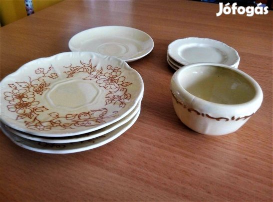 8 db. fajansz Zsolnay apróság egyben, hobby porcelánfestőknek