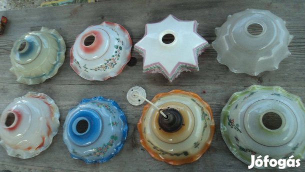 8 db. régi lámpabúra