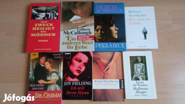 8 db német nyelvú könyv regény romantika együtt 2000 Ft