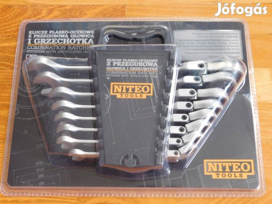 8 db racsnis villás kulcs villáskulcs készlet csuklófejes 8 mm-19 új