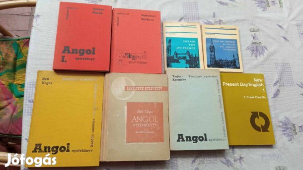 8 db régi angol nyelvkönyv együtt 1800 Ft