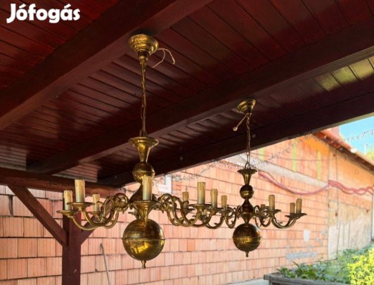 8 karú réz csillár