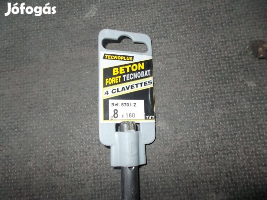 8 mm x 160mm SDS befogású vidia kőzet, beton fúró fúrószár fúróhegy