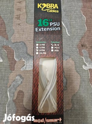 8 pin hosszabbító kábel fehér színnel
