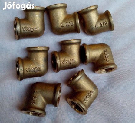8 x Viega menetes réz könyök, 3/8" BB