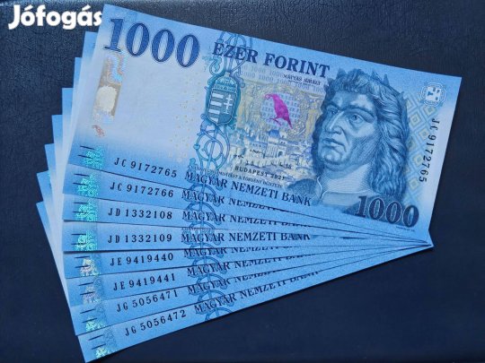 8db 2021 évi sorszámkövető bankjegy párban