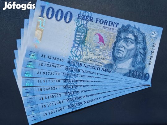 8db 2023 évi sorszámkövető bankjegy párban