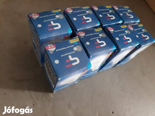 8db 25W hagyományos izzó, égő E27, nem Tungsram