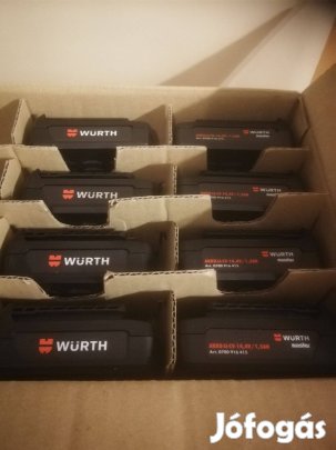 8db. Új, Würth 14,4 Voltos, 1,5Ah Lítium-Ion akkumulátor