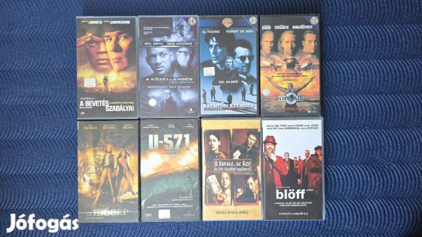 8db akciófilm VHS/videokazetta