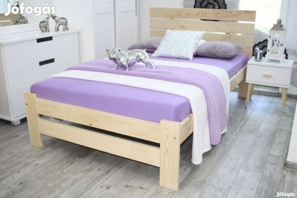 90X200 Parys magasított fenyő ágy Ajándék ágyráccsal, Új fenyőágy