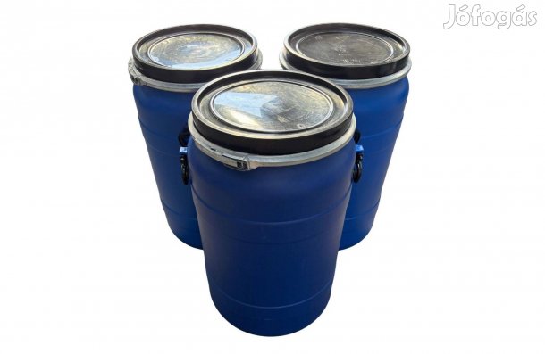 90-100 literes levehető tetejű, bajonettzáras műanyag hordók