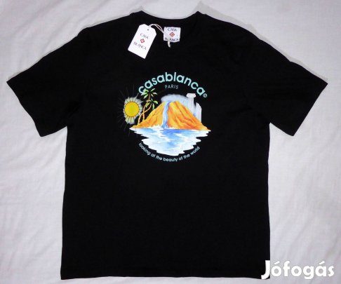 90ezres új, címkés férfi XL Casablanca Paris luxus prémium pamut póló