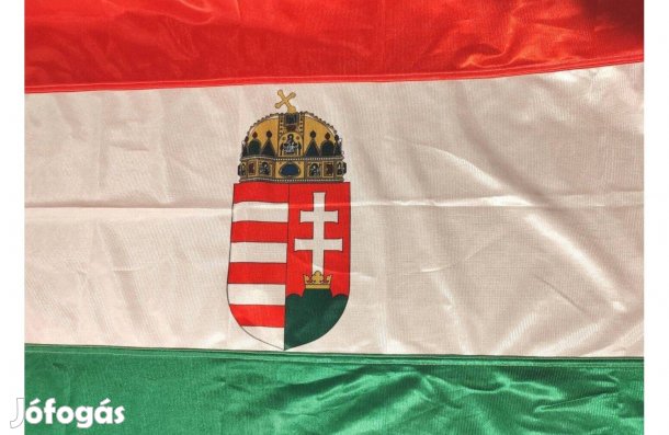 90x150 cm. Magyar nemzeti címeres zászló