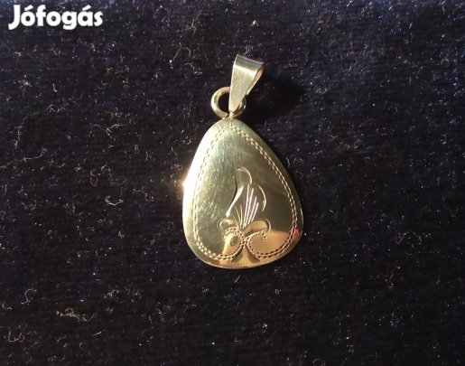 925-ös jelzett sterling ezüst medál szecessziós díszítésű ezüst medál