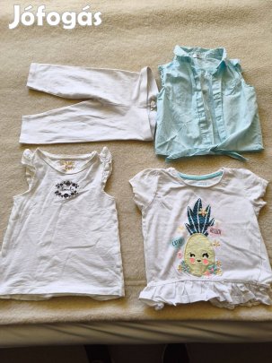92/98-as lányka 2 póló 1 blúz 1 nadrág