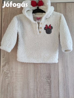 92-es fehér kapucnis lányka pulóver Disney