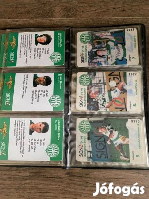 94-95ös Fradi BL csapat autogramkártyák