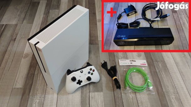 94.999ft- Xbox One S 500gb Konzol Magyar Menü +Kinect+Választható Játé