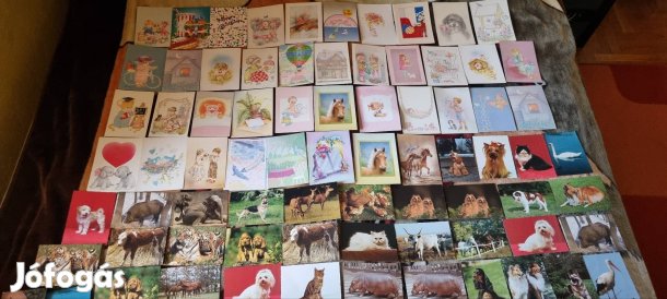 97 db régi képeslap 