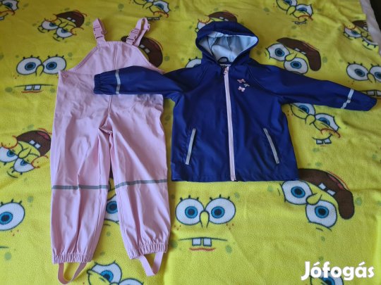 98-104-es Lupilu kislány esőkabát és esőnadrág