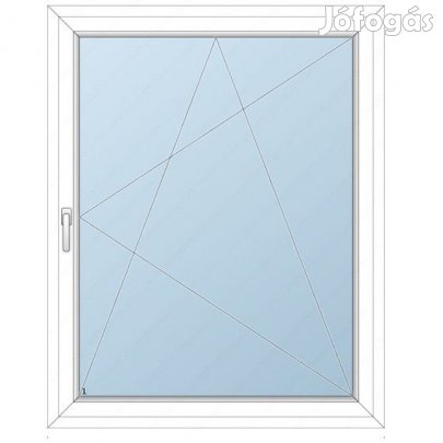 98x118 Műanyag ablak / Bukónyíló / 2 réteg üvegezés