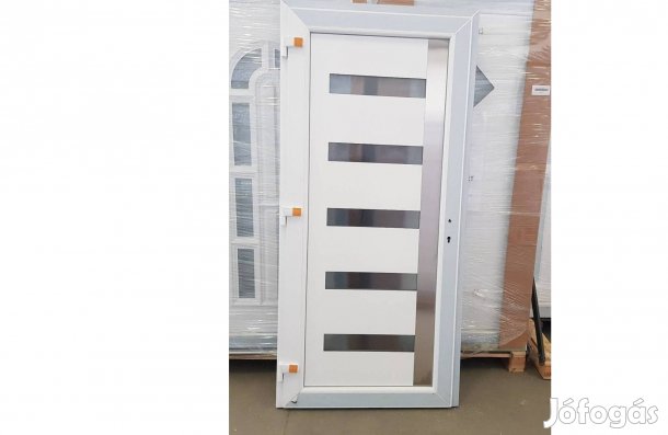 98x208 Új műanyag bejárati ajtó ingyen szállítással