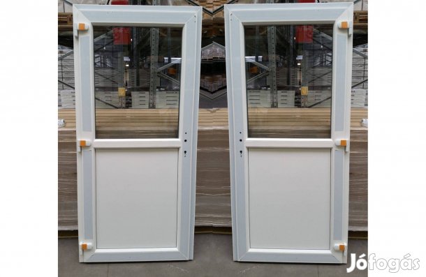 98x208 cm Félig üvegezett hőszigetelt bejárati ajtó ingyen szállítva