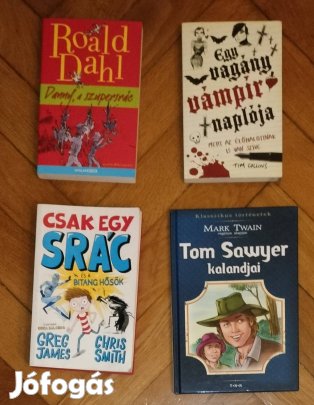 999 Ft / könyv 2., Tom Sawyer , Roald Dahl .. stb